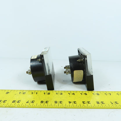 Yew 251300DRDR7JLA Panel Mount DC Amperes Meter Gauge 0-200 & 0-2000 Amps Lot/2