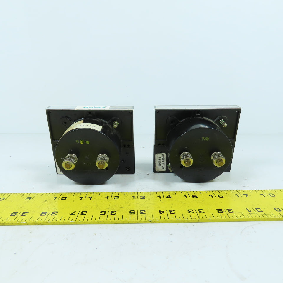 Yew 251300DRDR7JLA Panel Mount DC Amperes Meter Gauge 0-200 & 0-2000 Amps Lot/2