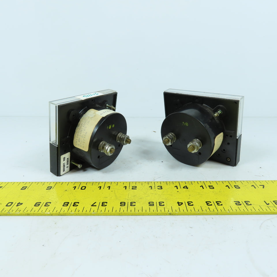 Yew 251300DRDR7JLA Panel Mount DC Amperes Meter Gauge 0-200 & 0-2000 Amps Lot/2