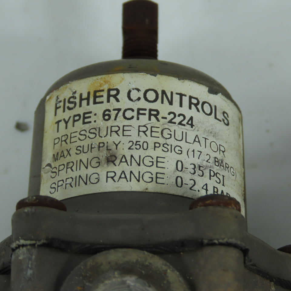Fisher 67CFR-224 Pneumatic Pressure Regulator 250PSIG Max 0-35 Range Lot Of 2