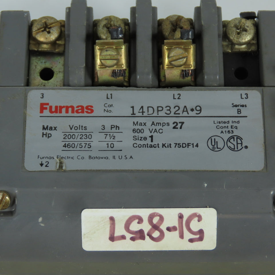 Furnas 14DP32A*9 Size 1 Motor Starter Contactor Parts/Repair Incomplete