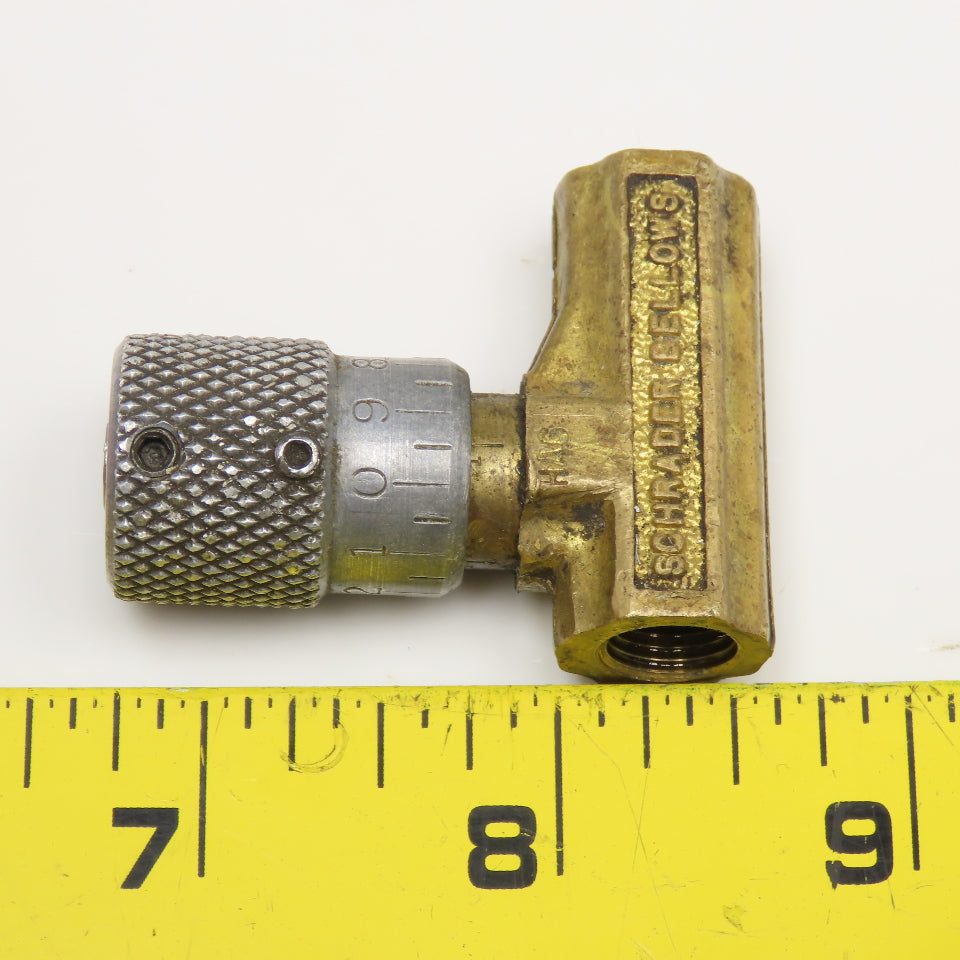 Schrader Bellows 337-1000 1/8" NPT Brass Precision Flow Control Valve
