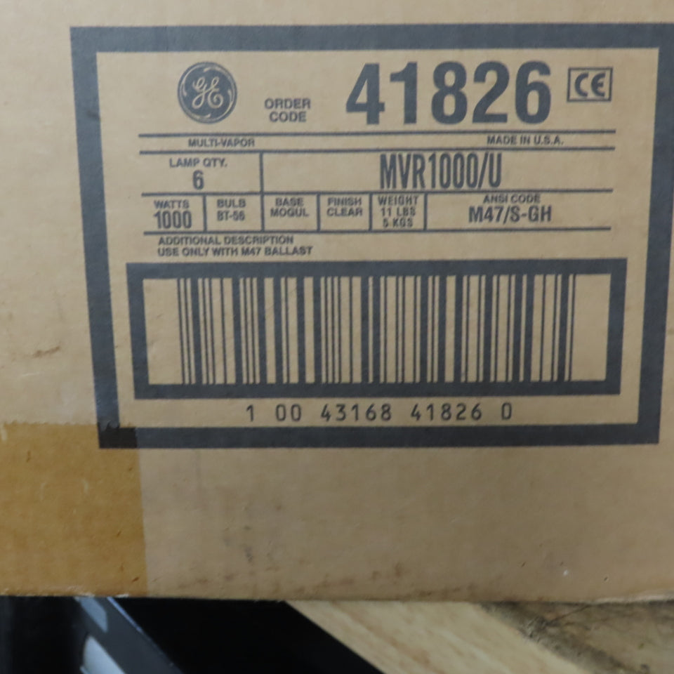 GE MVR1000/U 41826 Multi-Vapor 1000 Watts Metal Halide Light Bulb