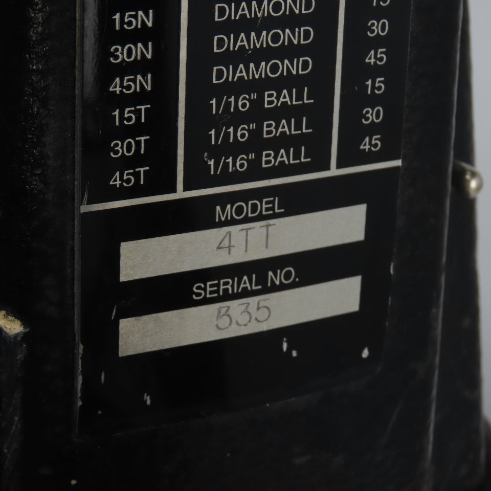 Wilson Rockwell 4TT Bench Top Hardness Tester 115V Ph