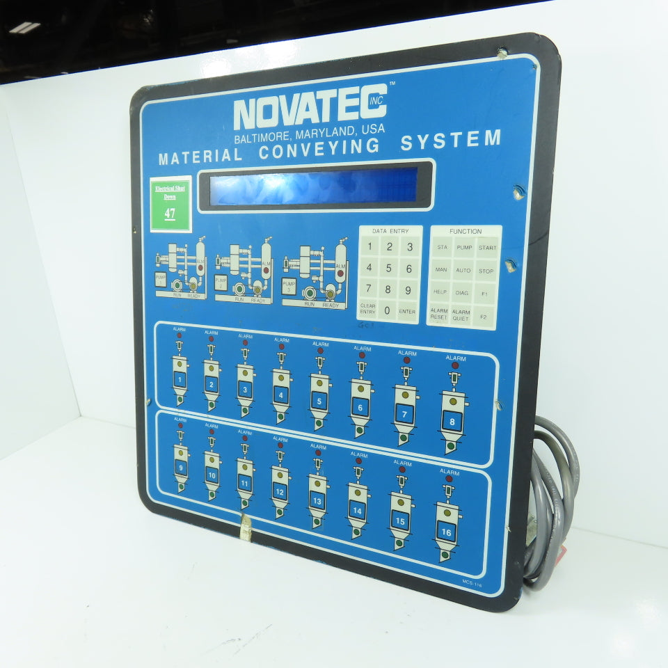 Novatec MCS-116 Material Conveying System Control Panel Board 16-Station