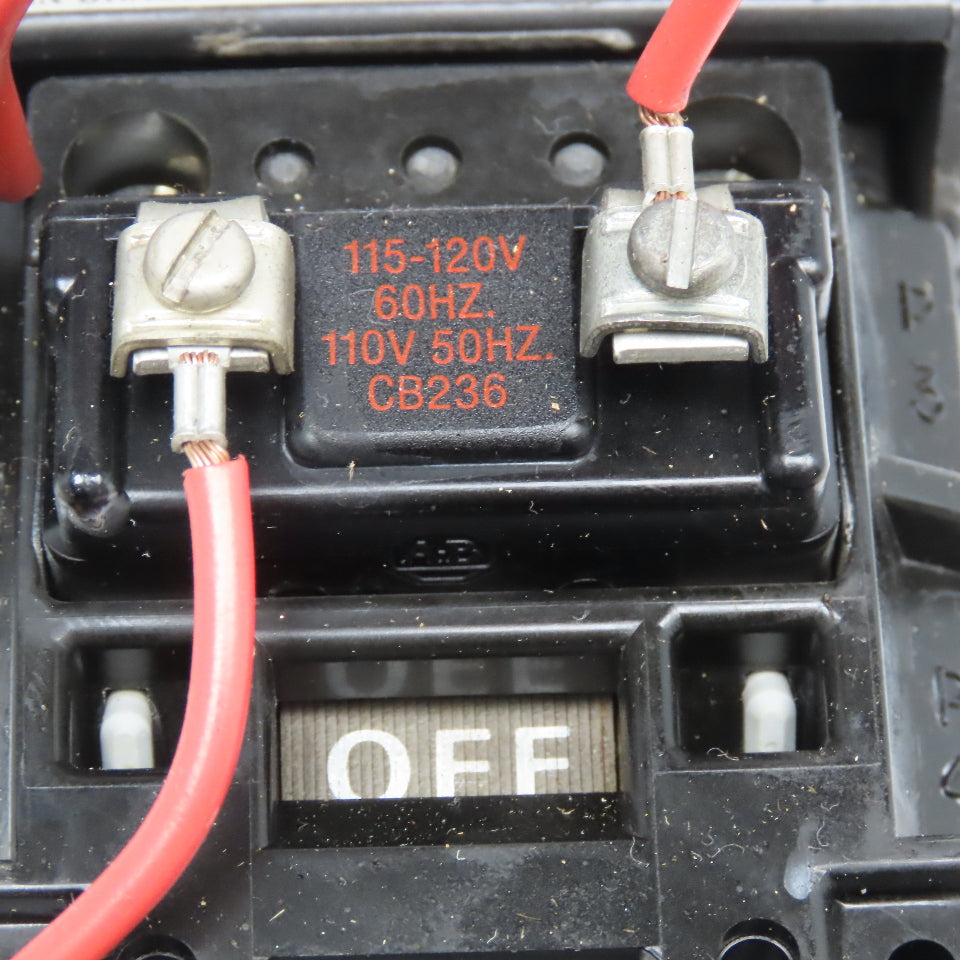 Allen Bradley 509-A0XD Size 0 Motor Starter 2 Pole 1Ph 600V 2Hp Max 120V Coil
