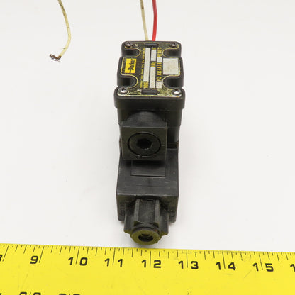 Parker D1VW20BNYC 4/2 Position Single Solenoid Directional Valve 120V Coil