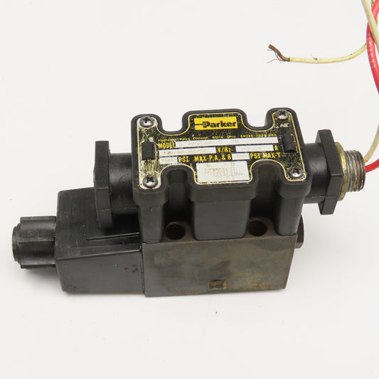 Parker D1VW20BNYC 4/2 Position Single Solenoid Directional Valve 120V Coil