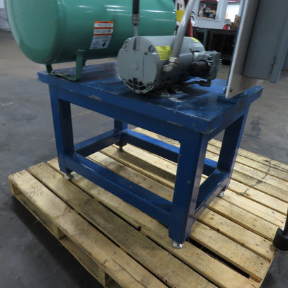 Gast 4VCF-10-M402 1/2HP Piston Vacuum Pump 230/460V 3Ph W/ 15 Gallon Tank Assy.