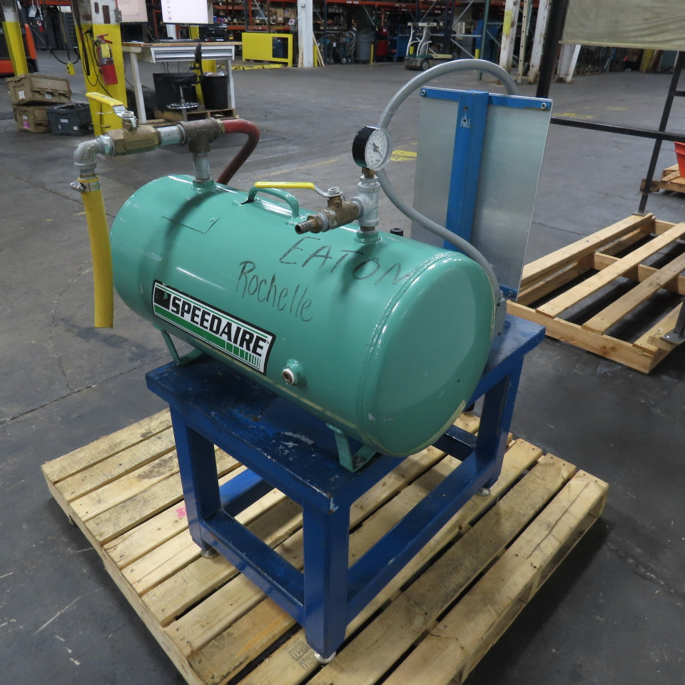 Gast 4VCF-10-M402 1/2HP Piston Vacuum Pump 230/460V 3Ph W/ 15 Gallon Tank Assy.