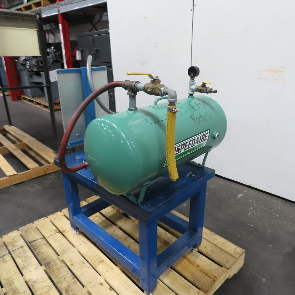 Gast 4VCF-10-M402 1/2HP Piston Vacuum Pump 230/460V 3Ph W/ 15 Gallon Tank Assy.