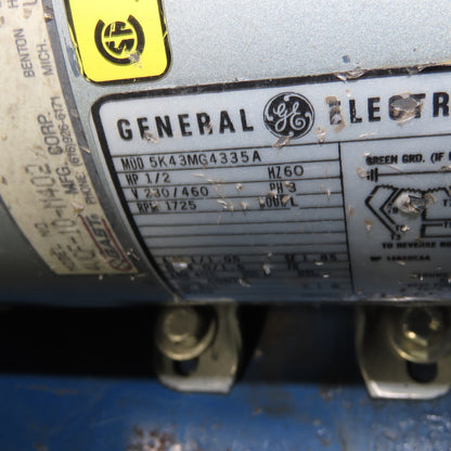 Gast 4VCF-10-M402 1/2HP Piston Vacuum Pump 230/460V 3Ph W/ 15 Gallon Tank Assy.