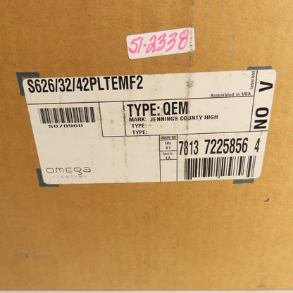 Omega S626/32/42PLTEMF2 Type QEM Rough-In Section For Fluorescent Luminaire