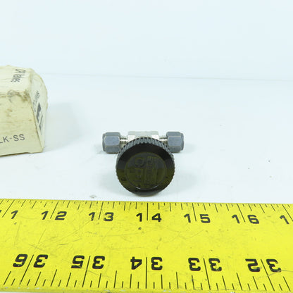 Parker 4Z-V4LK-SS CPI 1/4" Stainless Steel Needle Valve Straight 5000PSI New