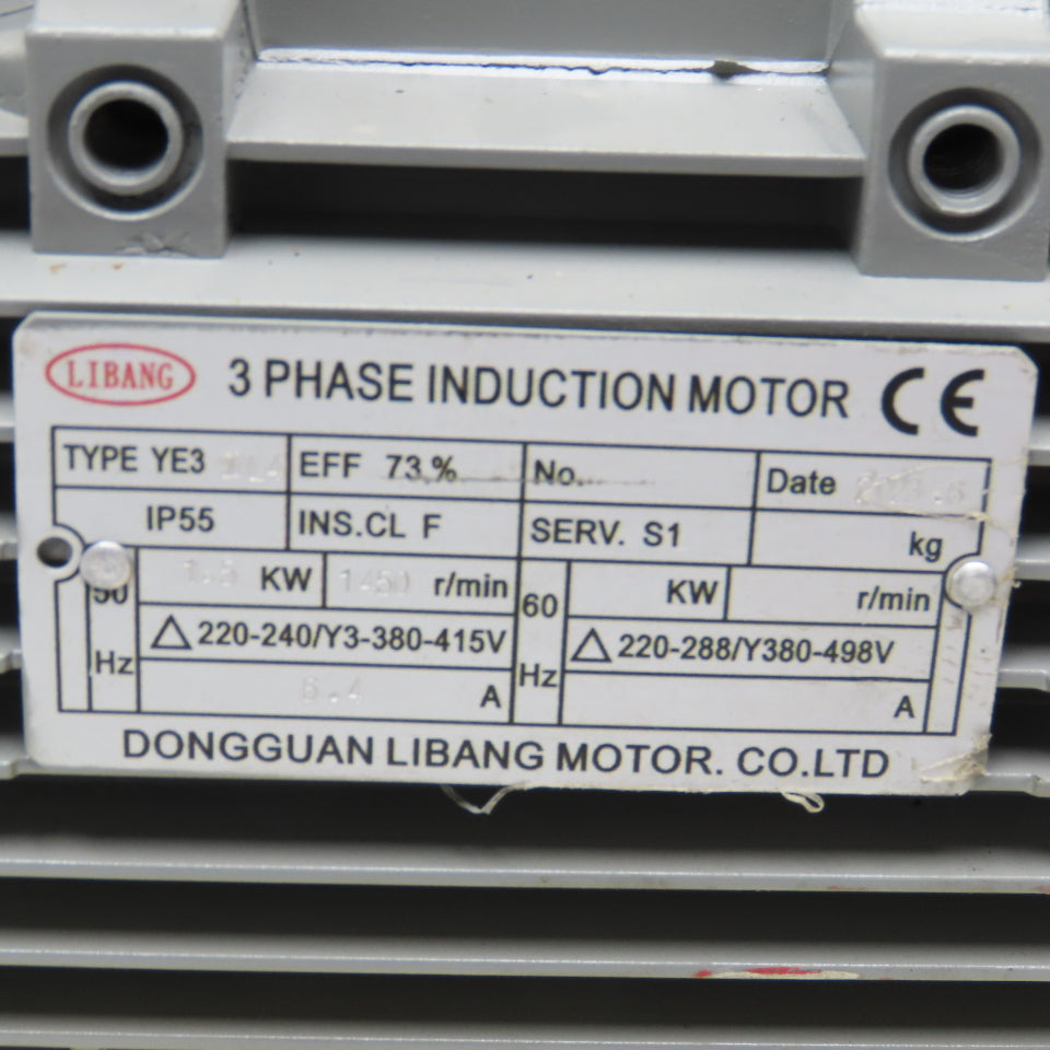 Hokaido RH 0040 Rotary Vane Vacuum Pump 220-498V 50/60Hz 1.5kW