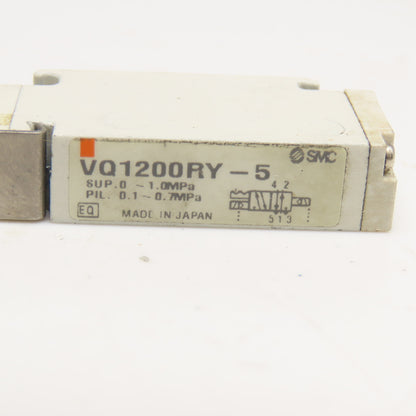 SMC VQ1200RY-5 Base Mounted Pneumatic Pilot Valve 24VDC Coil