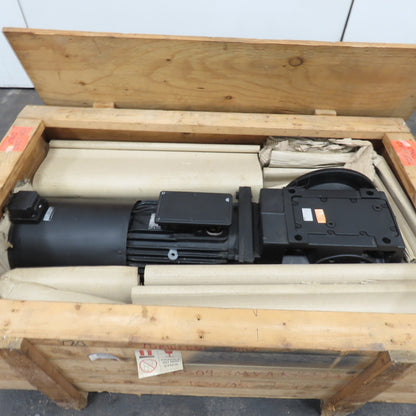 Lenze GKS09-3MVAK-160-32 Helical-Bevel Gear Box Motor 17.536 Ratio 150KW CLP-460