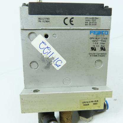 Festo CPV14-GE-FB-6 CPV-14-VI Solenoid Valve Bank 161360-362 & 162550