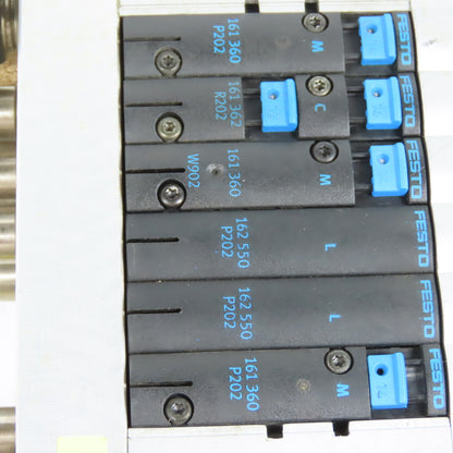 Festo CPV14-GE-FB-6 CPV-14-VI Solenoid Valve Bank 161360-362 & 162550