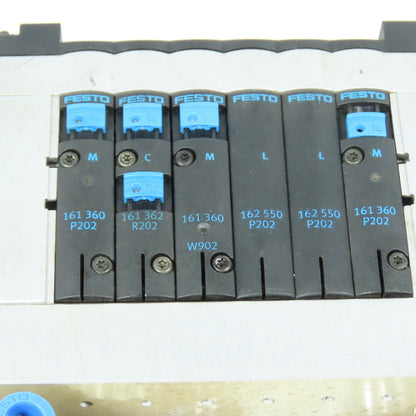 Festo CPV14-GE-FB-6 CPV-14-VI Solenoid Valve Bank 161360-362 & 162550
