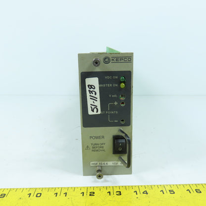 Kepco HSF 15-6.6 15V Plug-In Power Supply Board