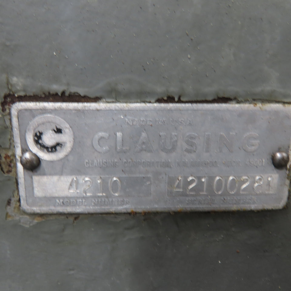 Clausing Model 4210 5" x 12" Precision Plain Cylindrical Grinder 3Ph 230/460V
