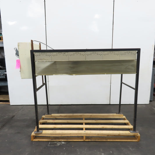 Infrared Heating Curing Lamp Fixture 67"x31"x 41" Tall Underneath 17A 3Ph 480V