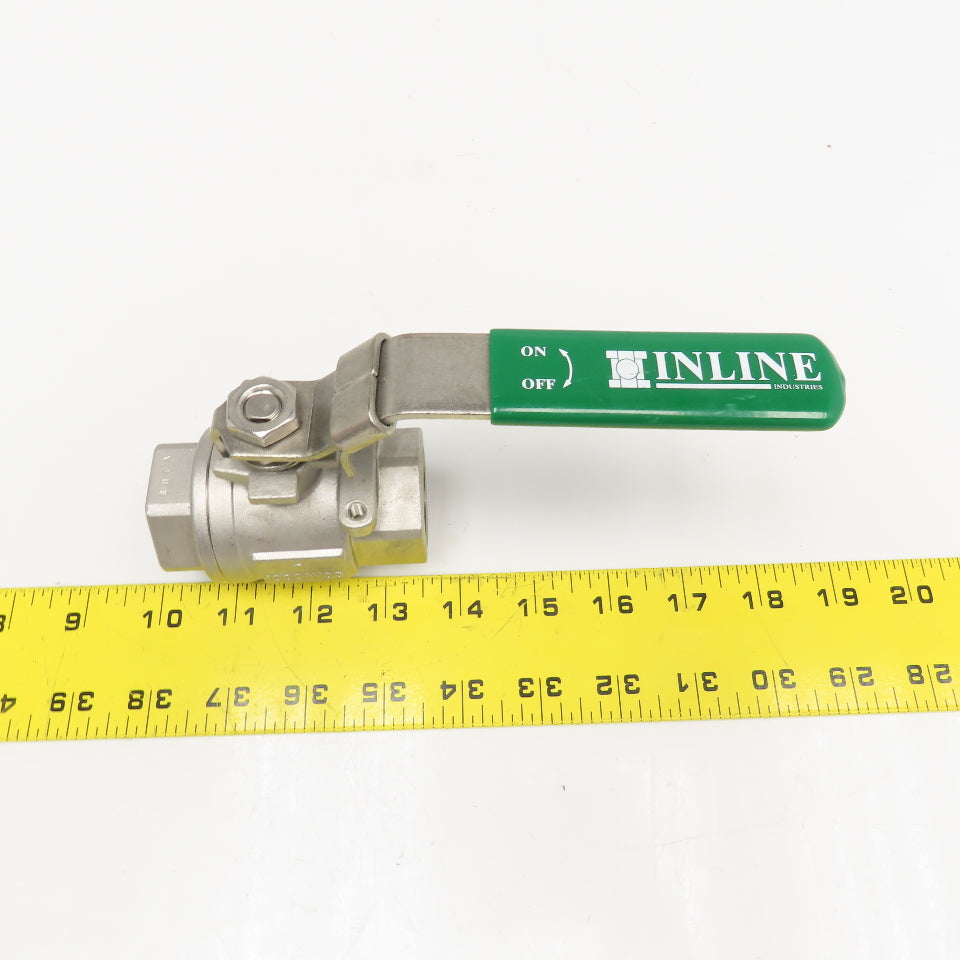 Inline Industries 1" Stainless Steel Ball Valve CF8M 1000WOG
