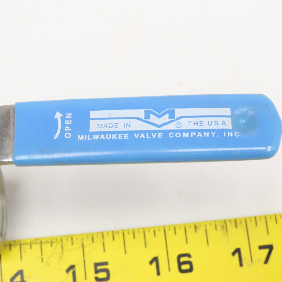 Milwaukee Valve 1/2" Stainless Steel Ball Valve CF8M 2000WOG