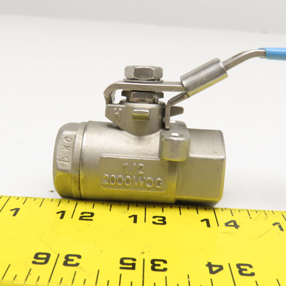 Milwaukee Valve 1/2" Stainless Steel Ball Valve CF8M 2000WOG