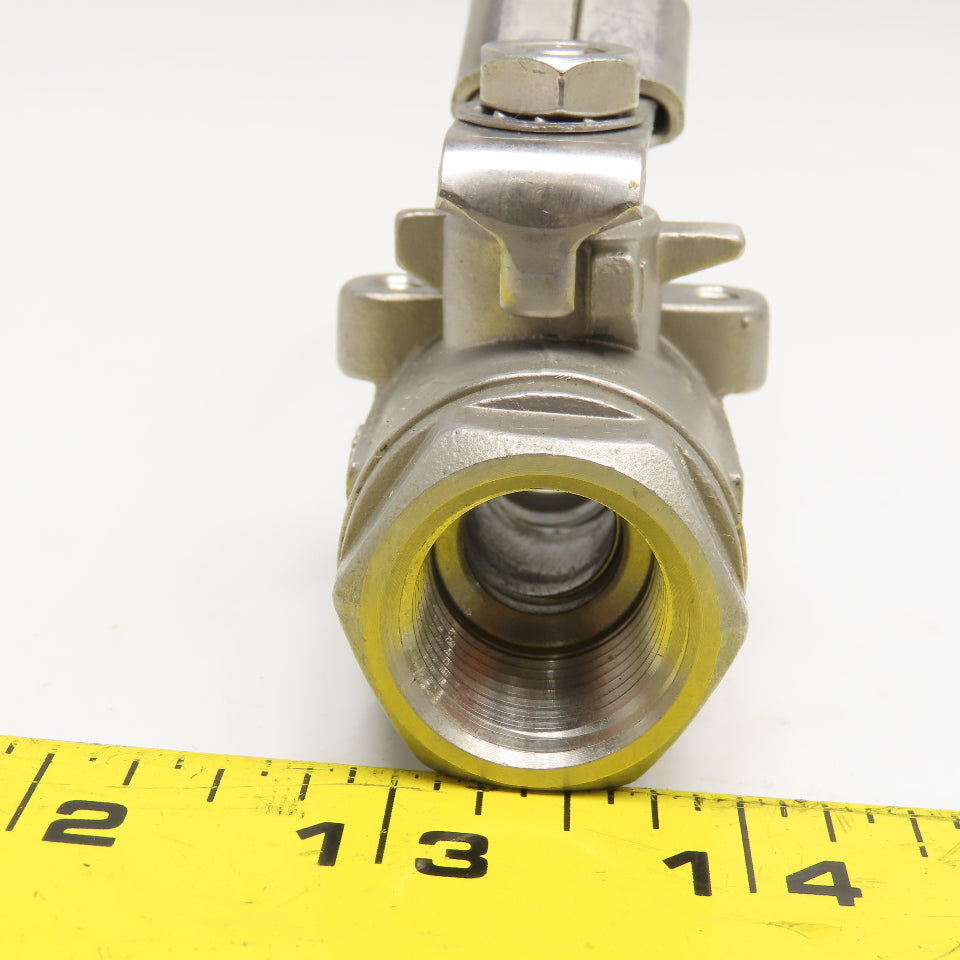 Milwaukee Valve 1/2" Stainless Steel Ball Valve CF8M 2000WOG