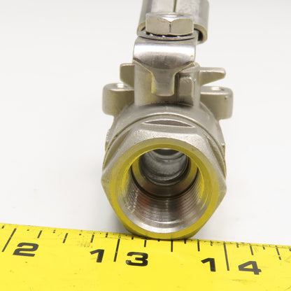 Milwaukee Valve 1/2" Stainless Steel Ball Valve CF8M 2000WOG