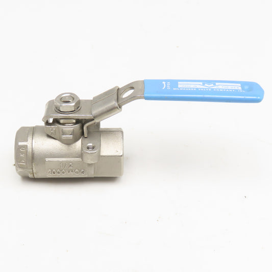 Milwaukee Valve 1/2" Stainless Steel Ball Valve CF8M 2000WOG