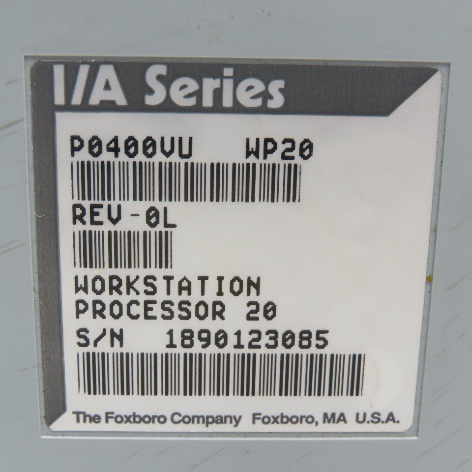 Foxboro P0400VU Rev. 0L I/A Series Workstation Process Controller Processor 20