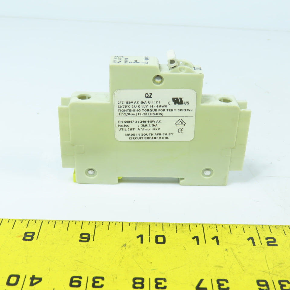 CBI QZ-1(13)-D Single Pole Circuit Breaker 277/480V 5kA C2 Trip Curve