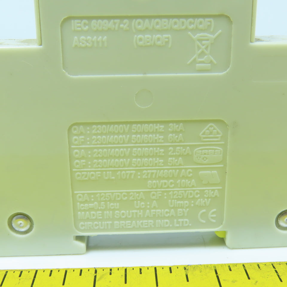 CBI QZ-1(13)-D Single Pole Circuit Breaker 277/480V 5kA C2 Trip Curve