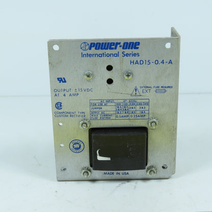 Power-One HAD15-0.4-A ±15V DC 0.4A Power Supply International Series 100-240V