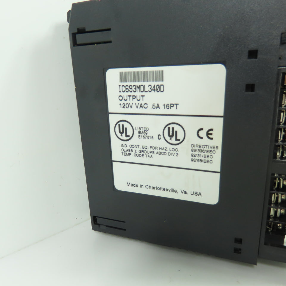 GE Fanuc IC693MDL340D Output Module 120VAC .5A 16PT