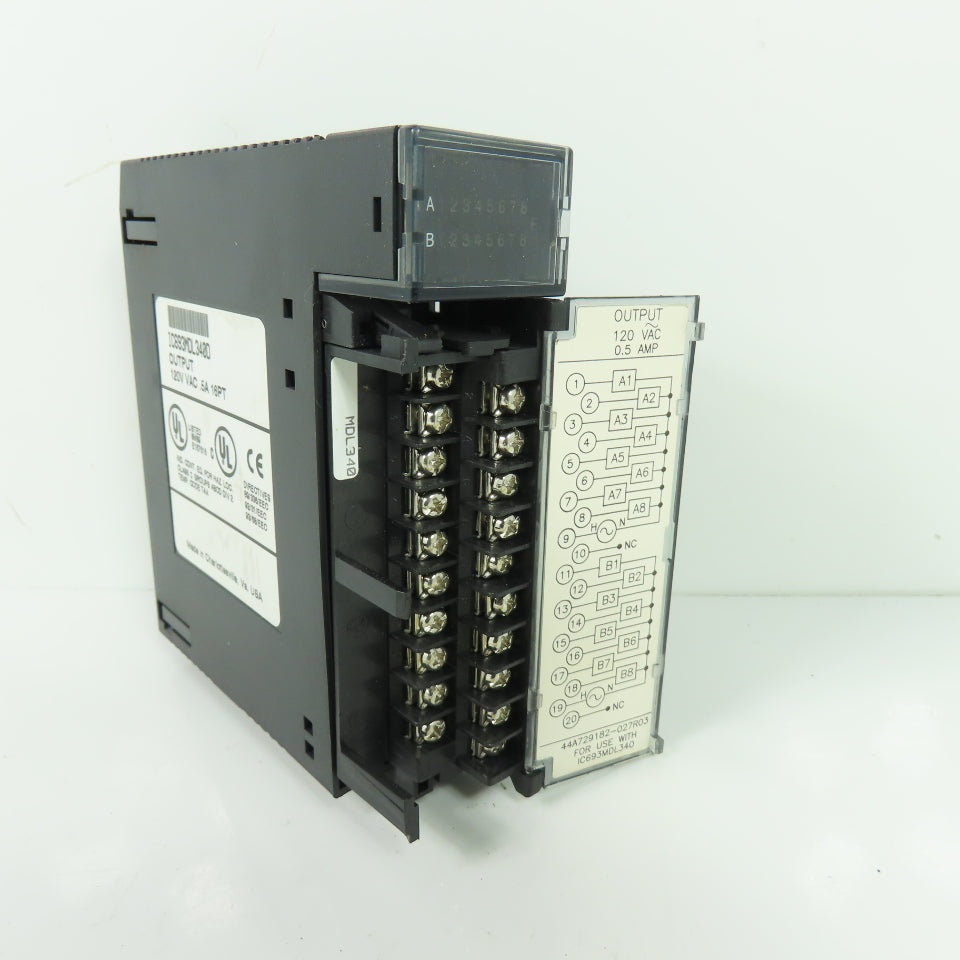 GE Fanuc IC693MDL340D Output Module 120VAC .5A 16PT
