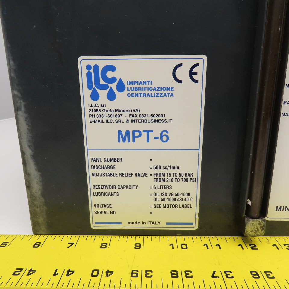 ILC MPT-6 6 Liter Lubrication System Reservoir Only 9-1/4" x 5-3/8" x 9-3/4"