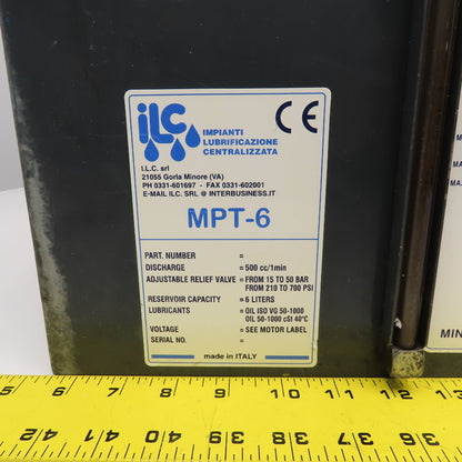ILC MPT-6 6 Liter Lubrication System Reservoir Only 9-1/4" x 5-3/8" x 9-3/4"