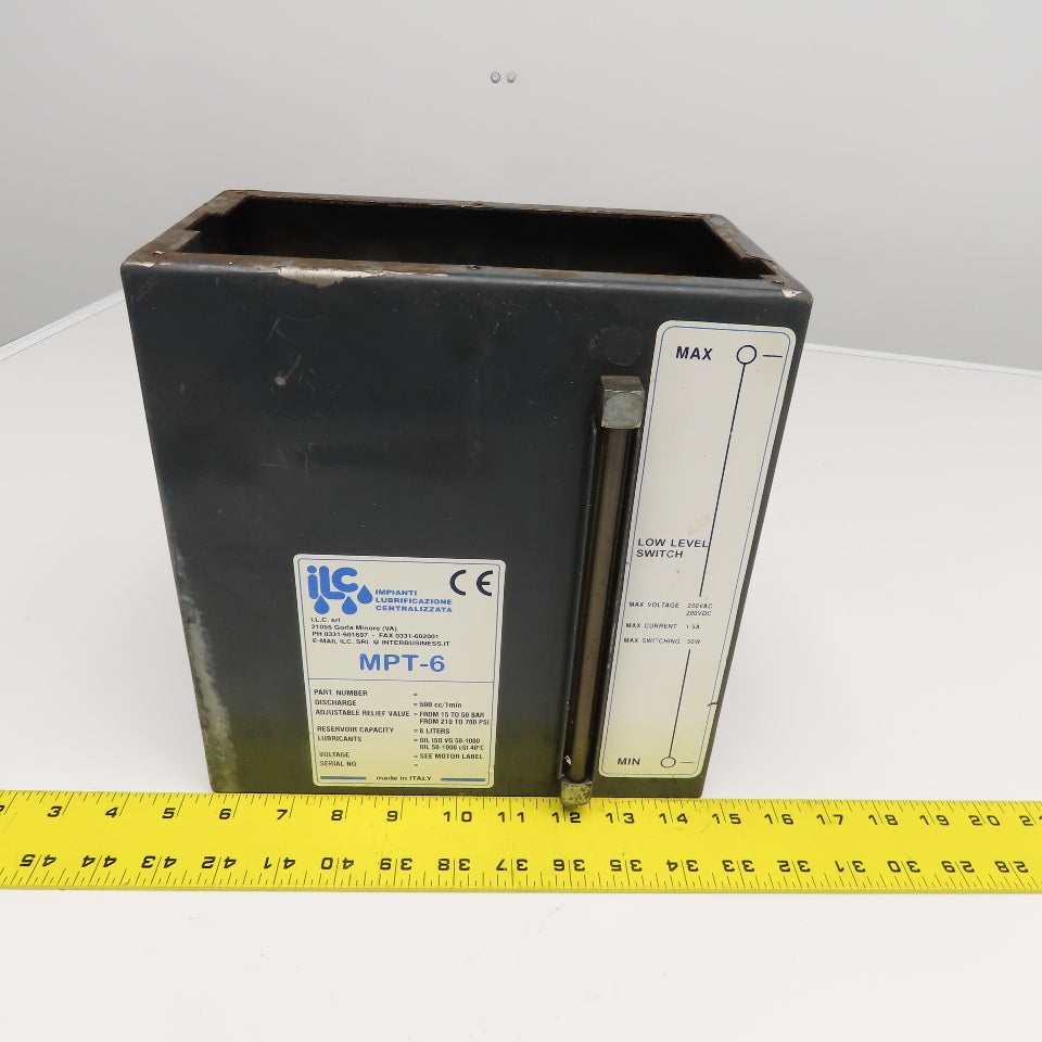 ILC MPT-6 6 Liter Lubrication System Reservoir Only 9-1/4" x 5-3/8" x 9-3/4"