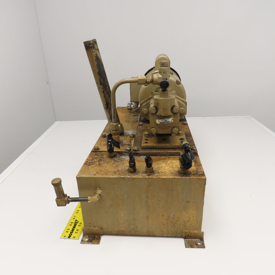 Vickers V10 1S1S 1C20 1Hp Hydraulic Power Unit 115/208-230V 1Ph 7 Gallon 3.6GPM