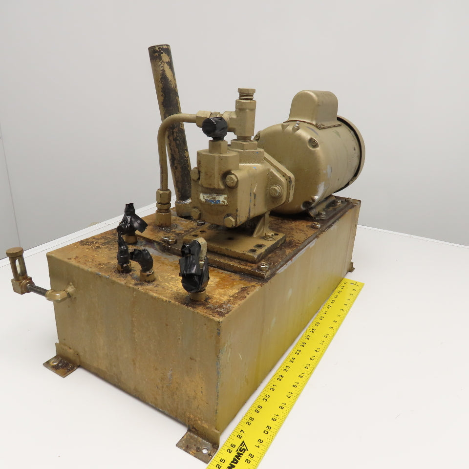 Vickers V10 1S1S 1C20 1Hp Hydraulic Power Unit 115/208-230V 1Ph 7 Gallon 3.6GPM
