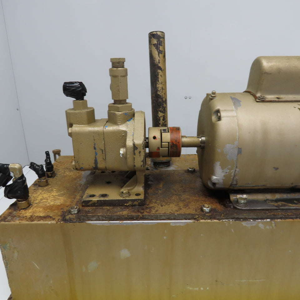 Vickers V10 1S1S 1C20 1Hp Hydraulic Power Unit 115/208-230V 1Ph 7 Gallon 3.6GPM