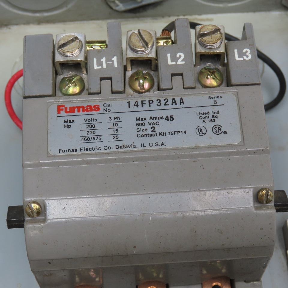 Furnas 14FP32BA Size 2 600V 45A 3Ph Contactor Starter 120V Coil