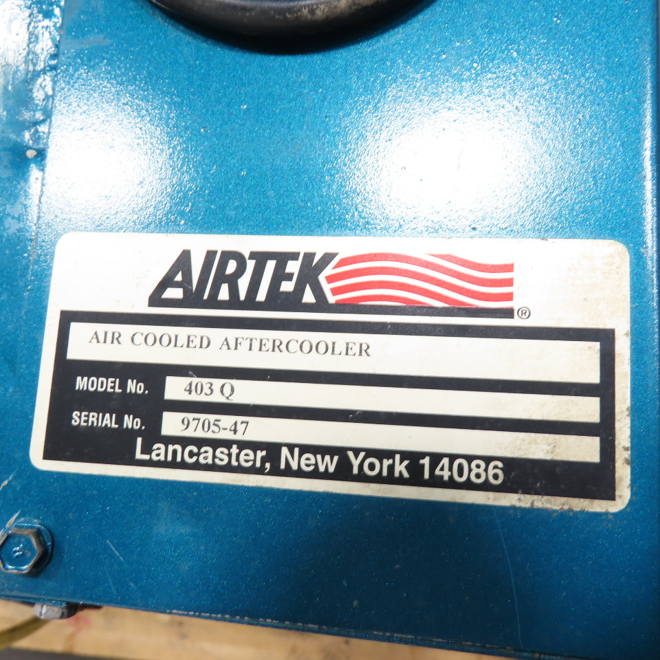 Airtek Model 403 Q Air Cooled Aftercooler 115V 1Ph