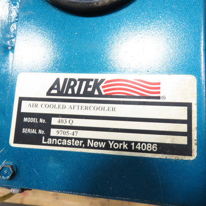 Airtek Model 403 Q Air Cooled Aftercooler 115V 1Ph