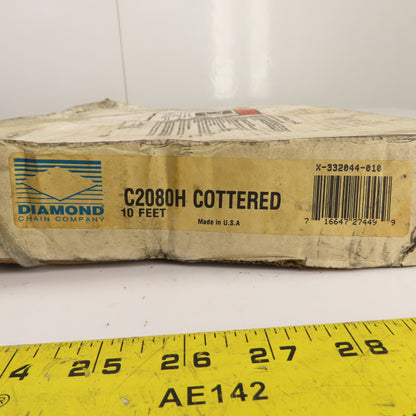 Diamond Chain Company X-332044-010 C2080H Roller Chain 10" Long x 2" Pitch