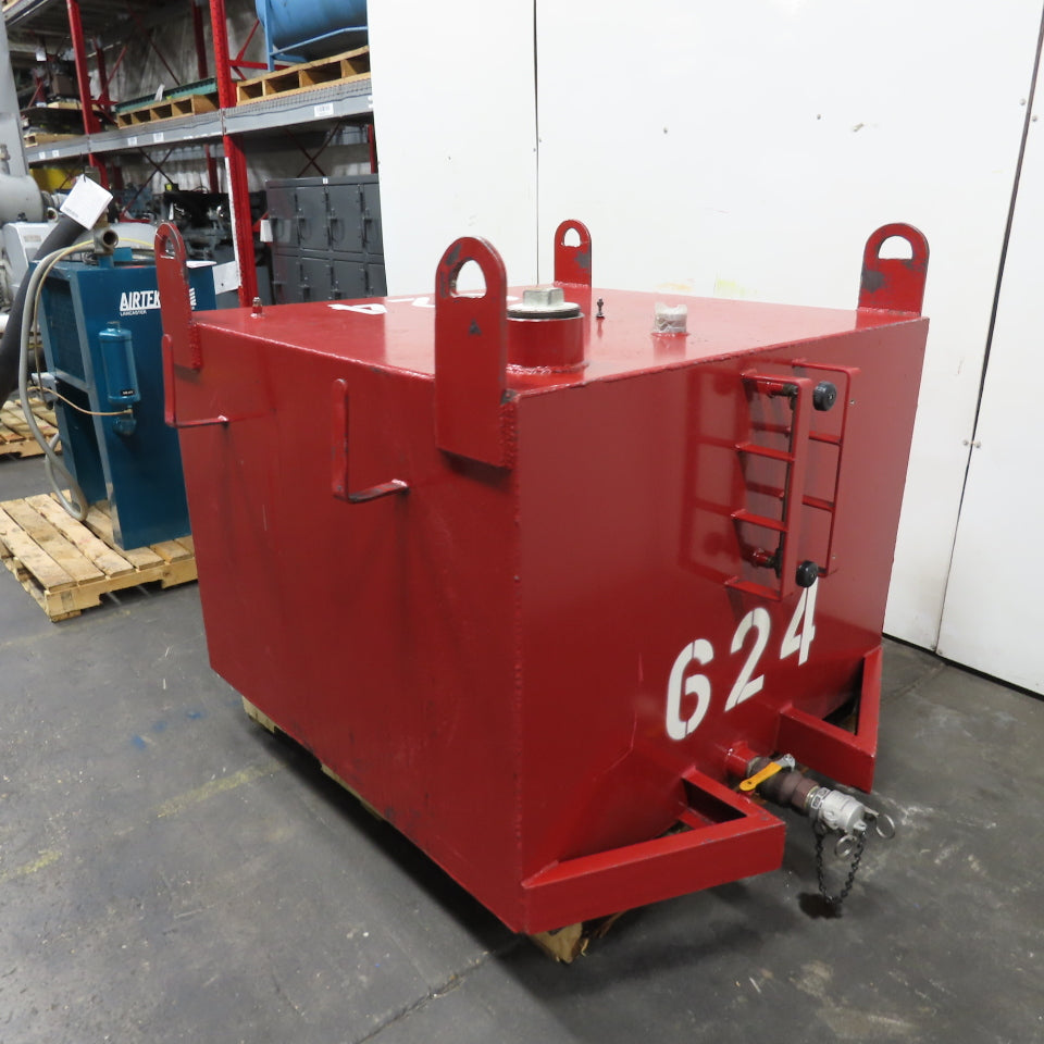 350 Gallon Single Wall Oil Fluid Shuttle Storage Reservoir Tank W/Fork Pockets